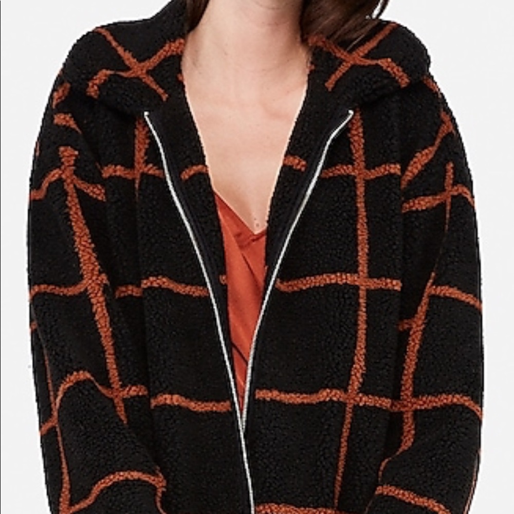 Express Plaid Cozy Teddy